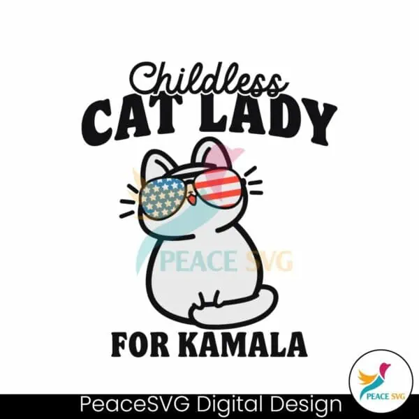 childless-cat-lady-for-kamala-president-svg