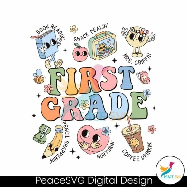 custom-first-grade-teacher-doodles-svg