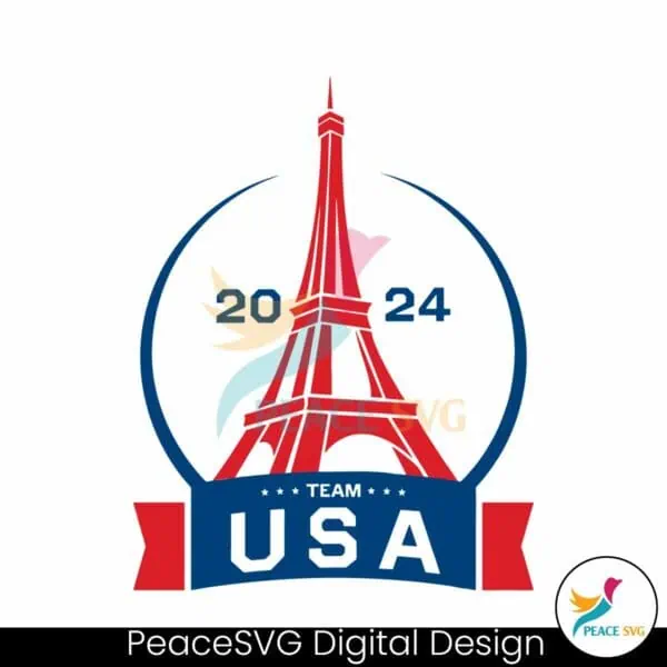 team-usa-2024-eiffel-tower-paris-olympic-svg