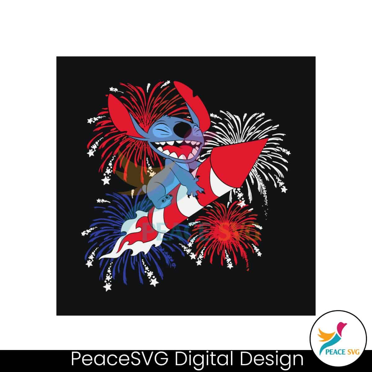 Funny Stitch 4th Of July Firecracker SVG » PeaceSVG