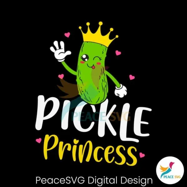 pickle-princess-pickle-cucumber-girl-svg