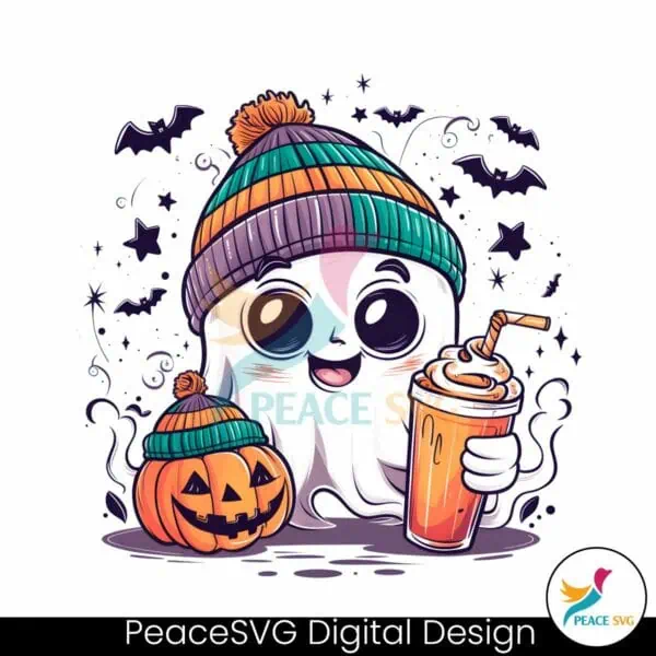 cute-ghost-jack-olantern-coffee-png