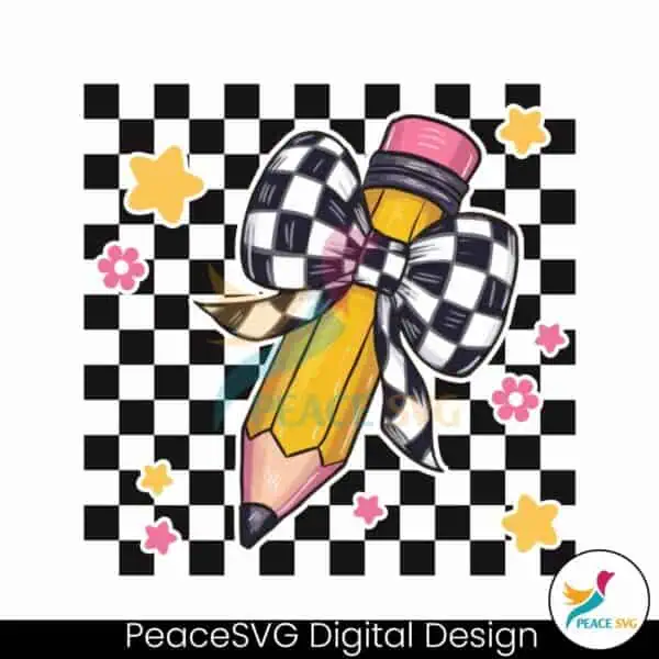 coquette-checkered-pencil-bow-png