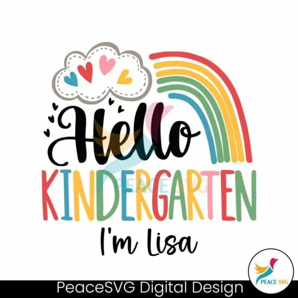 custom-hello-kindergarten-rainbow-svg