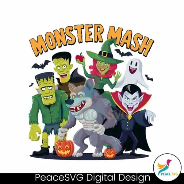 vintage-monster-mash-halloween-transparent-png