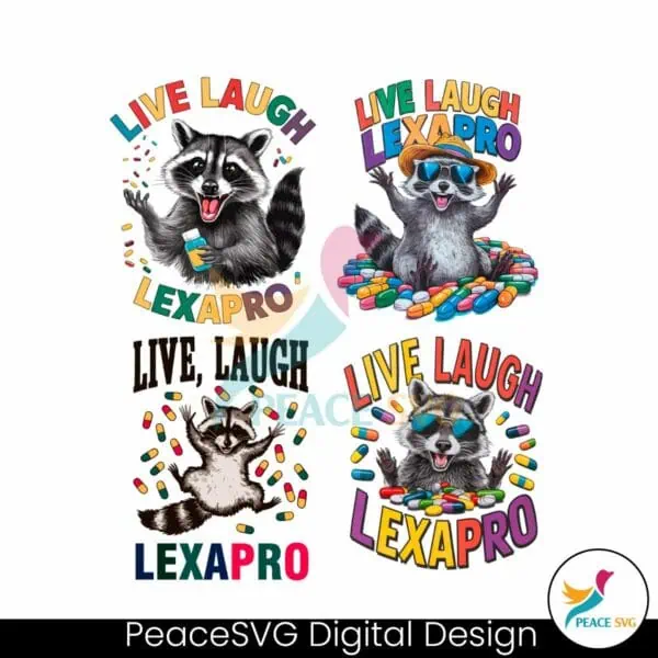 live-laugh-lexapro-raccoon-meme-svg-png-bundle