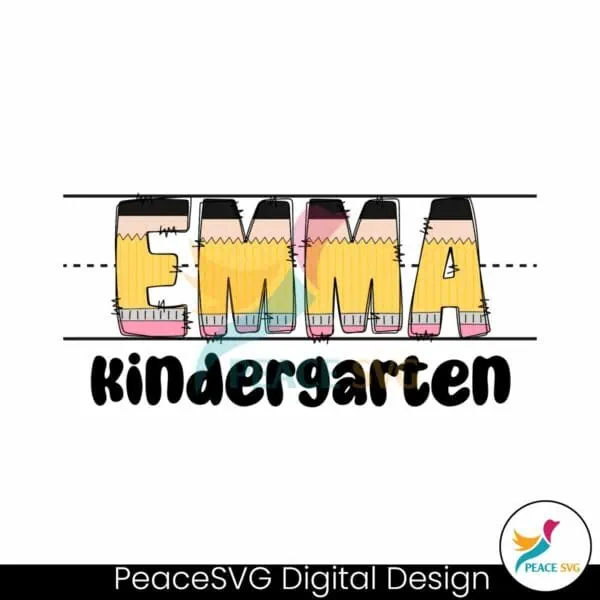 custom-pencil-kids-name-kindergarten-first-day-of-school-png