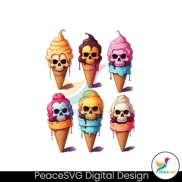 halloween-ice-cream-cone-horror-skull-png