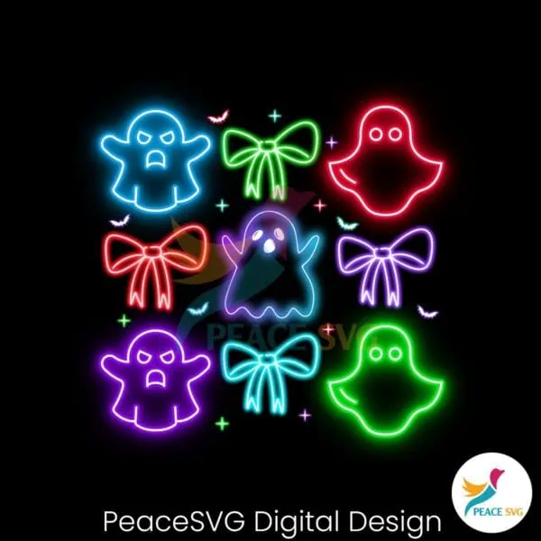 coquette-halloween-neon-bow-ghost-png