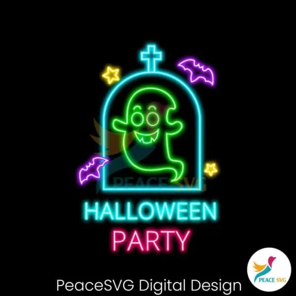 halloween-party-horror-ghost-neon-png