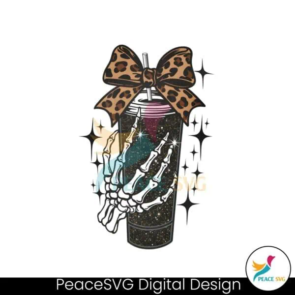 black-coquette-bow-skeleton-tumbler-bougie-png