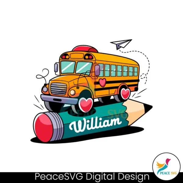 custom-school-bus-with-name-pencil-svg