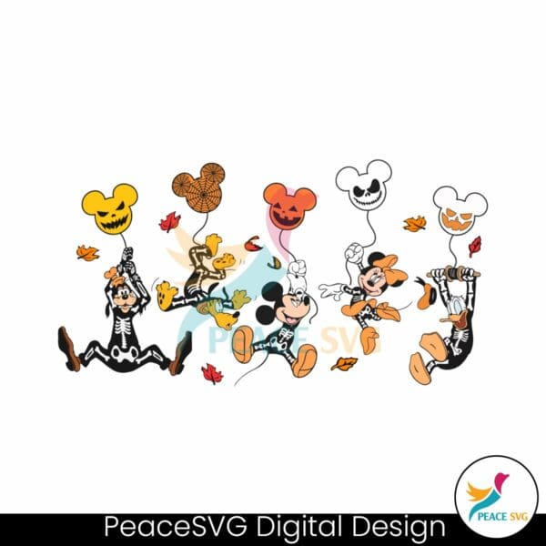 vintage-disney-characters-skeleton-balloons-halloween-svg