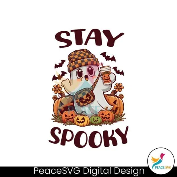 checkered-boo-jee-halloween-ghost-stay-spooky-png