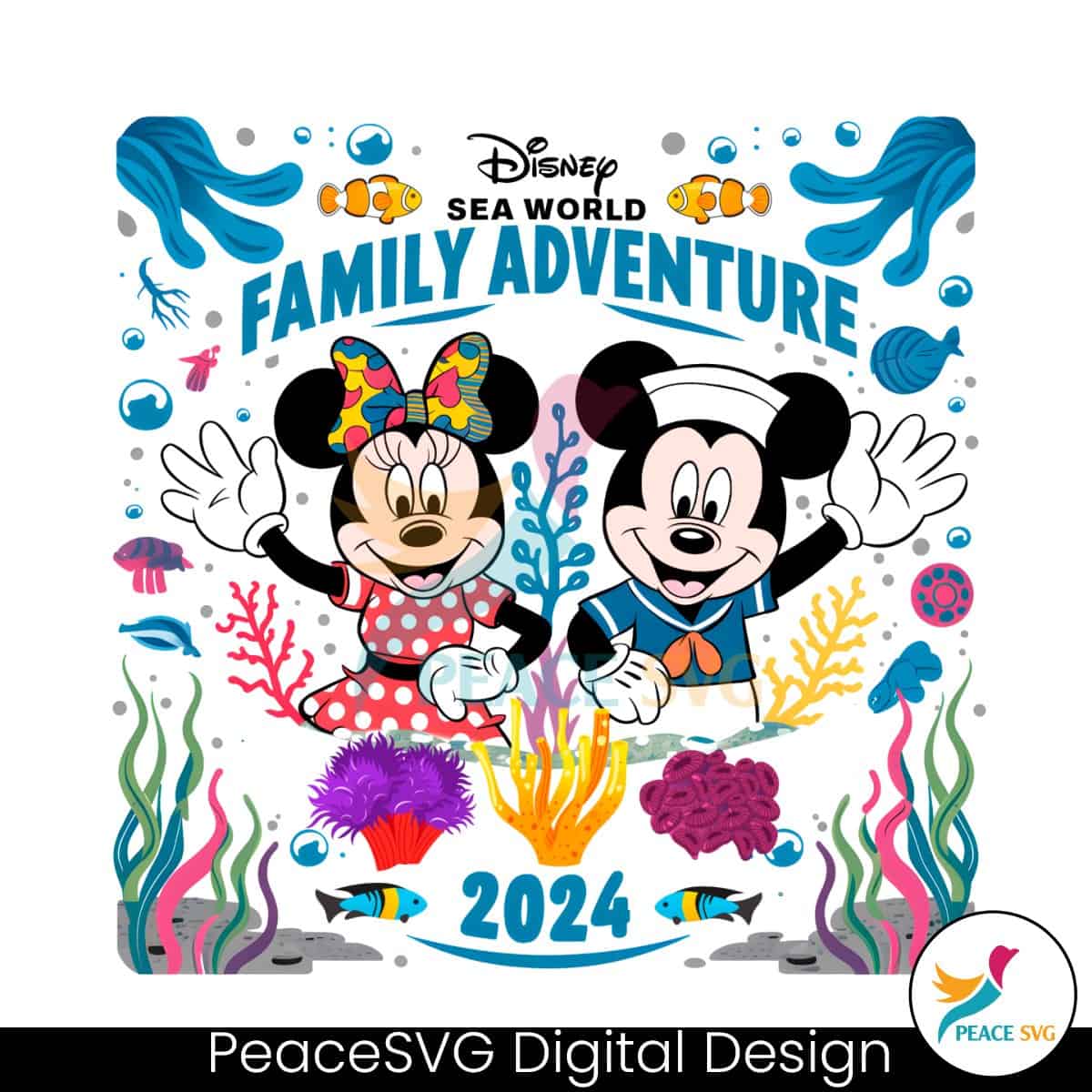 Sea World Family Adventure Disney Mouse Trip PNG Files for Cricut ...