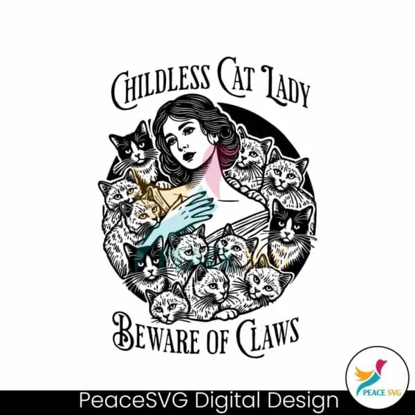 retro-childless-cat-lady-beware-of-claws-svg