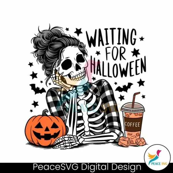 waiting-for-halloween-spooky-girl-coffee-pumpkin-svg