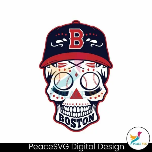 boston-red-sox-skull-baseball-svg