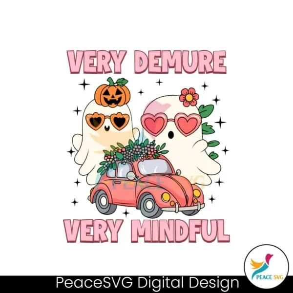 very-demure-very-mindful-cute-halloween-ghost-couple-svg