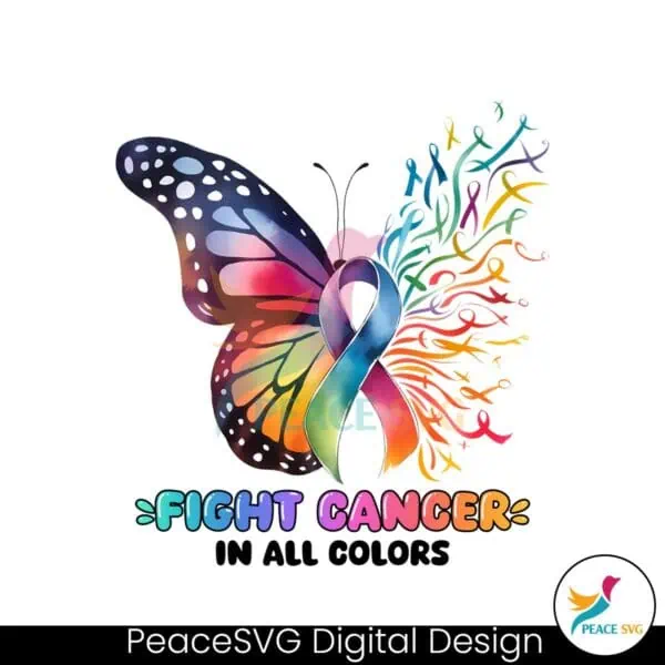 fight-cancer-in-all-color-butterfly-png