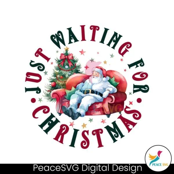 waiting-for-christmas-png-retro-santa-claus-png-merry-christmas-vibes-png-holiday-sublimation-design