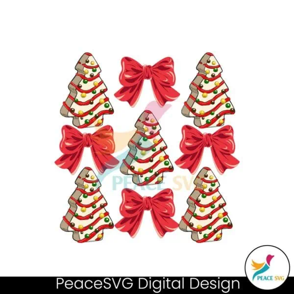 retro-christmas-tree-cake-png-coquette-holiday-design-girly-christmas-sublimation