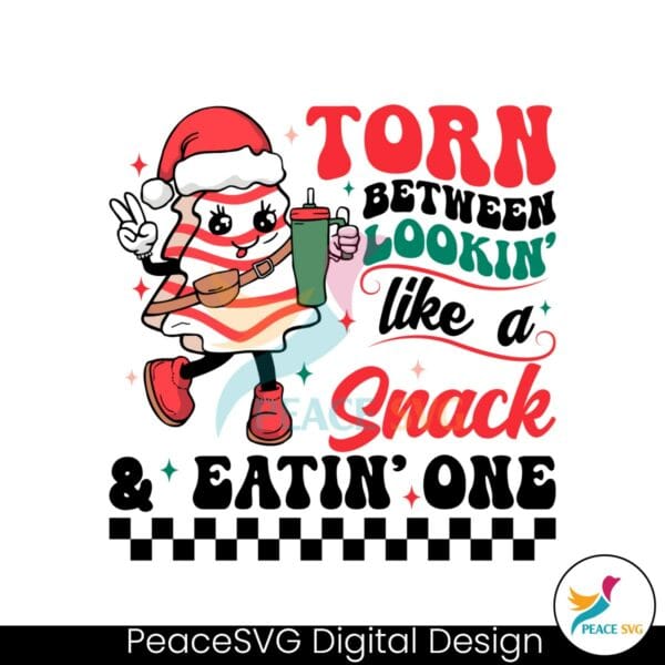looking-like-a-snack-and-eating-one-funny-christmas-tree-cake-svg