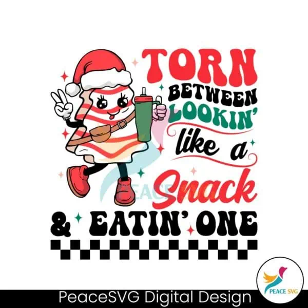 looking-like-a-snack-and-eating-one-funny-christmas-tree-cake-svg