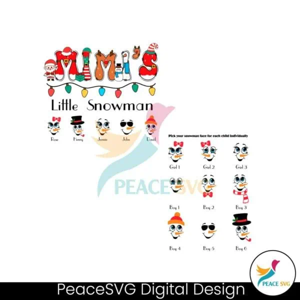 personalized-christmas-grandmother-png-custom-mimi-nana-snowman-design-kids-and-grandchildren-names-png-mimis-little-snowman-christmas