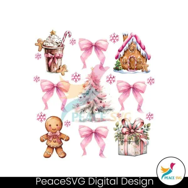 girly-holiday-pink-coquette-christmas-tree-gingerbread-png