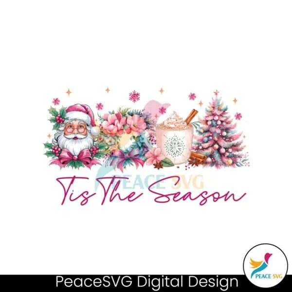 tis-the-season-png-pink-christmas-png-santa-claus-png-merry-christmas-png-hot-cocoa-candy-cane-christmas-tree-png