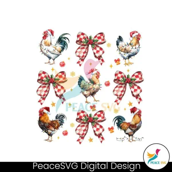 retro-christmas-farm-coquette-bow-chicken-santa-hat-christmas-light-png