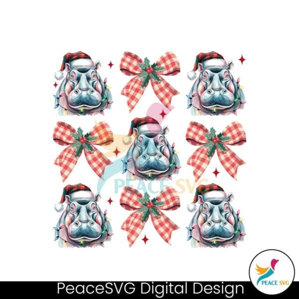 retro-coquette-christmas-hippos-santa-hat-christmas-light-png
