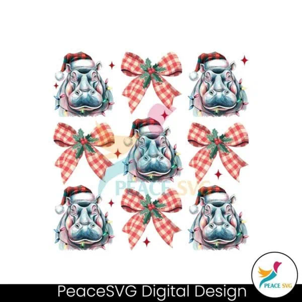 retro-coquette-christmas-hippos-santa-hat-christmas-light-png