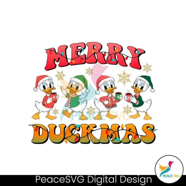 retro-groovy-merry-duckmas-christmas-light-svg