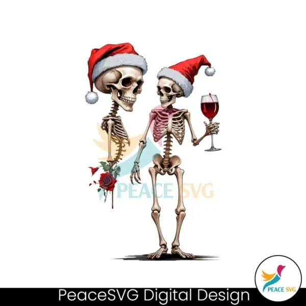 skeleton-drinking-wine-when-youre-dead-inside-but-its-christmas-png