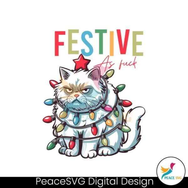 feline-festive-as-fuck-funny-christmas-cat-cute-cat-mom-christmas-tree-svg