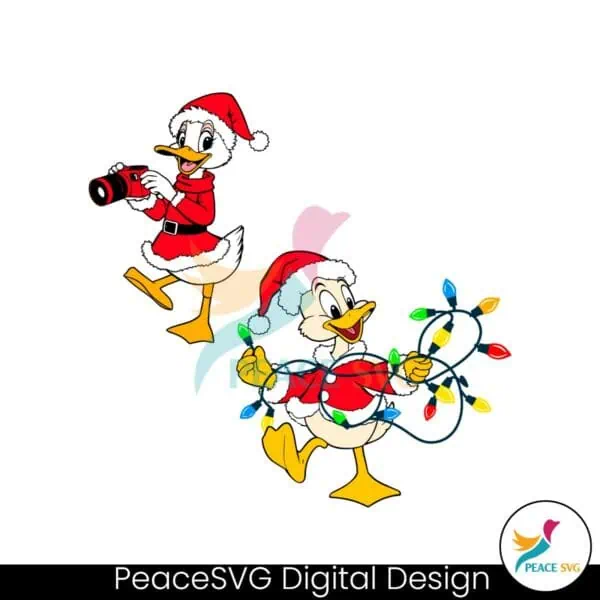 disney-christmas-santa-donald-and-daisy-merry-duckmas-svg