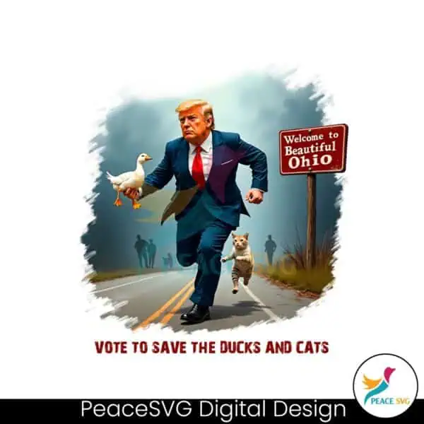 vote-to-save-the-ducks-and-cats-funny-trump-2024-png