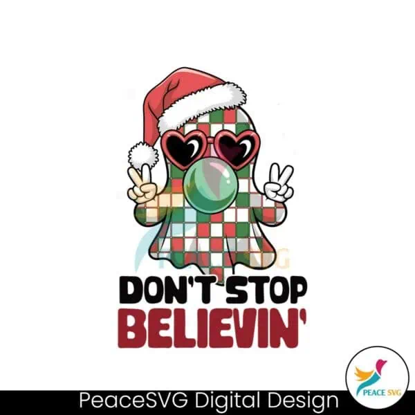 retro-dont-stop-believin-cute-ghost-blowing-bubble-svg