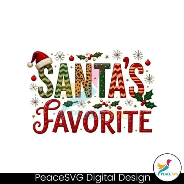 santas-favorite-christmas-festival-wrapping-paper-pattern-png