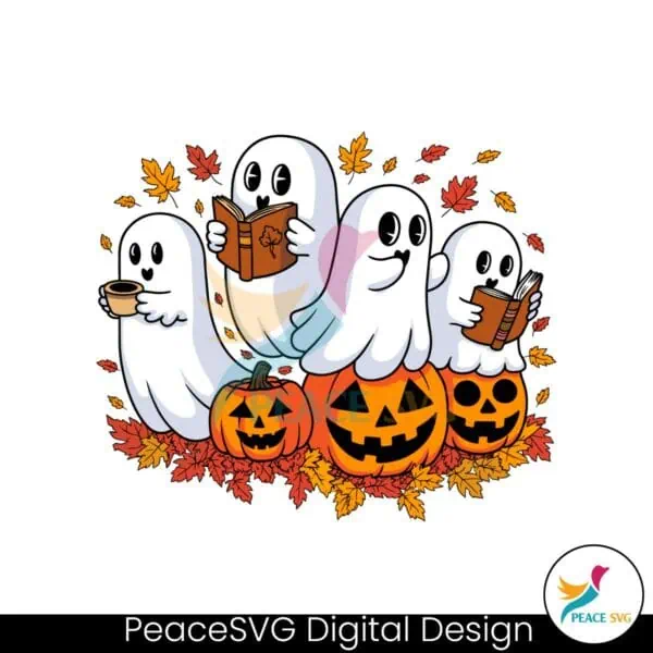 ghost-reading-book-fall-vibes-svg