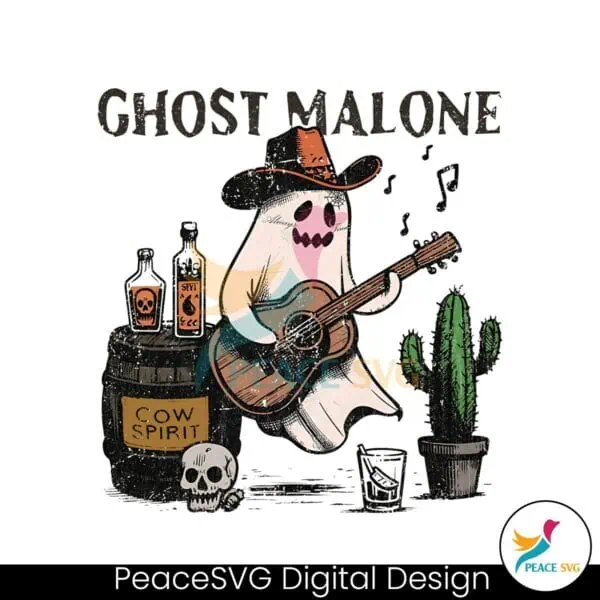 western-halloween-ghost-malone-guitar-png