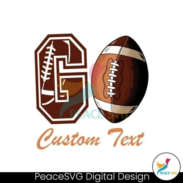 custom-text-go-team-mascot-football-team-svg