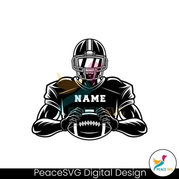 personalized-football-player-silhouette-svg