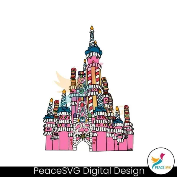 25th-anniversary-disney-cinderella-castle-birthday-cake-png