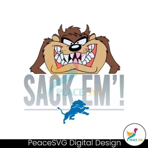 looney-tunes-taz-sack-em-detroit-lions-svg