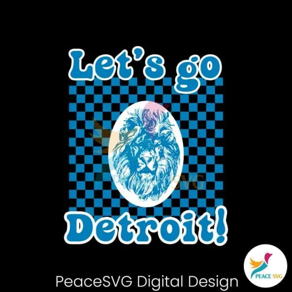 retro-lets-go-detroit-checkered-pattern-lions-mascot-svg