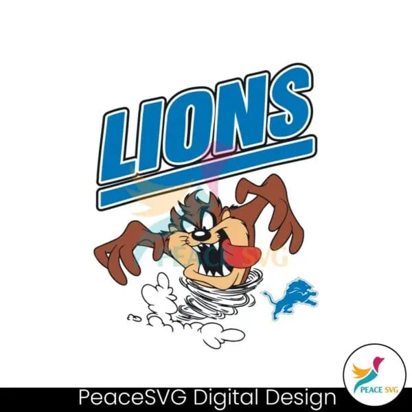 looney-tunes-taz-detroit-lions-svg