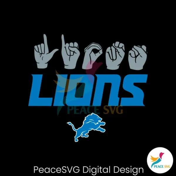 love-sign-lions-football-logo-svg